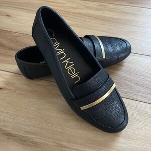 Calvin Klein Leather Mule Flats